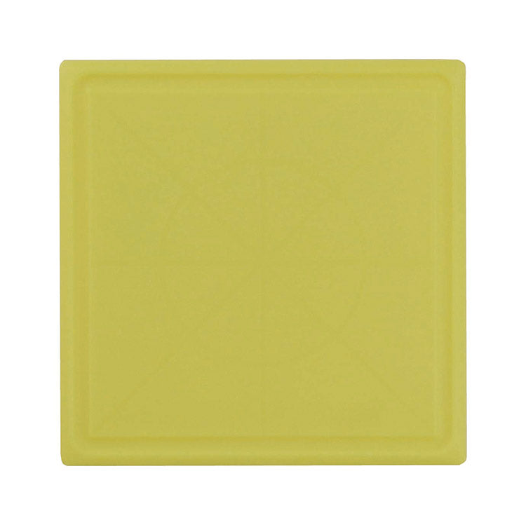 カクセー M-2020Y まないた 角 2020 イエロー 均等 〇×ライン 目盛り付 汁こぼれ防止 溝付き 全周テーパーカット(代引不可)