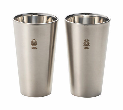 カクセー SR-II ステンレス二重構造タンブラー 300cc 2pcs サテン仕上げ ステンレス 保冷力 二重構造 飲み物(代引不可)