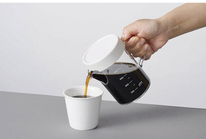 カクセー TW-3767 コーヒーサーバーストロン400ビーカーコンパクトドリッパーセット ホワイト ビーカータイプ(代引不可)
