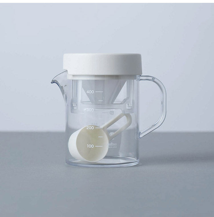 カクセー TW-3767 コーヒーサーバーストロン400ビーカーコンパクトドリッパーセット ホワイト ビーカータイプ(代引不可)