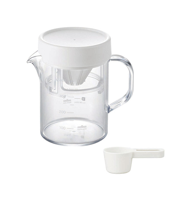 カクセー TW-3767 コーヒーサーバーストロン400ビーカーコンパクトドリッパーセット ホワイト ビーカータイプ(代引不可)