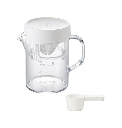 カクセー TW-3767 コーヒーサーバーストロン400ビーカーコンパクトドリッパーセット ホワイト ビーカータイプ(代引不可)