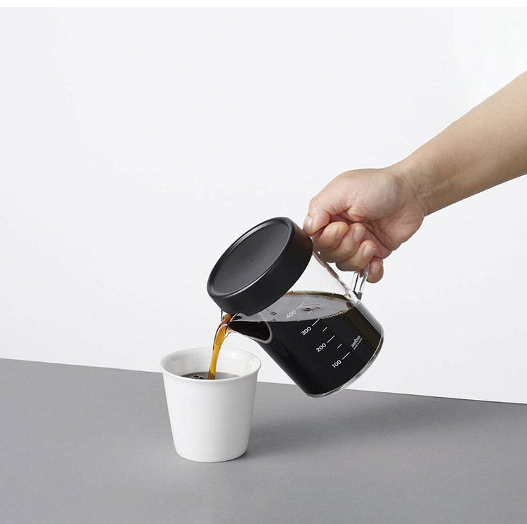カクセー TW-3768 コーヒーサーバーストロン400ビーカーコンパクトドリッパーセット ブラック(代引不可)