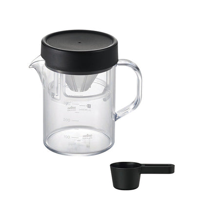 カクセー TW-3768 コーヒーサーバーストロン400ビーカーコンパクトドリッパーセット ブラック(代引不可)