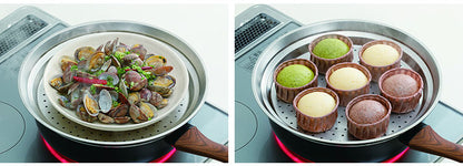 蒸し器 シルバー 蒸しプレート カクセー スチーマー フライパンスチーマー 26・28cm対応 FSC-09 フライパン用 鍋用 キッチン用品 蒸し料理 フライパンにのせて使う ふた付 ステンレス製 フタ付 蓋付(代引不可)