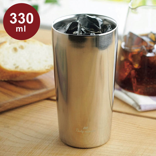 カクセー TM-07 Tasty mirror -テイスティミラー- 真空二重タンブラー 330ml エッジミラー仕上げ(代引不可)