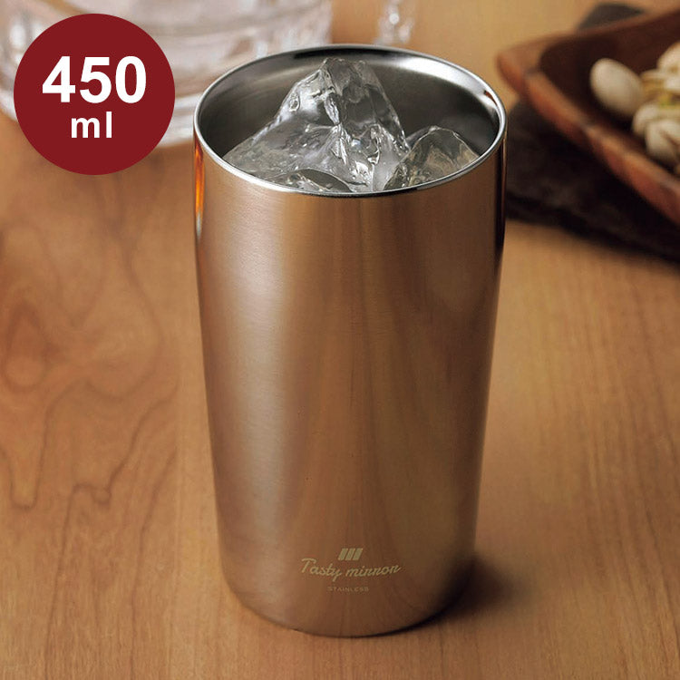 カクセー TM-08 Tasty mirror -テイスティミラー- 真空二重タンブラー 450ml エッジミラー仕上げ(代引不可)