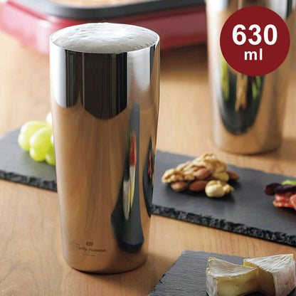 カクセー TM-09 Tasty mirror -テイスティミラー- 真空二重タンブラー 630ml エッジミラー仕上げ(代引不可)