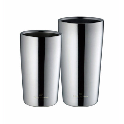カクセー TM-11 Tasty mirror -テイスティミラー- 真空二重タンブラー 330ml&450ml エッジミラー仕上げ(代引不可)