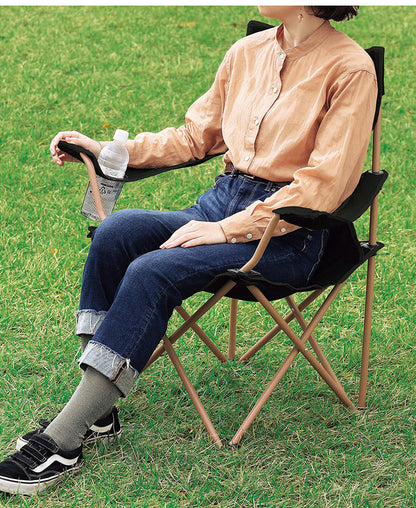 カクセー LL-05 レジャー&ライフ ポータブルレジャーチェア ひじ掛け付き アウトドア 丈夫 コンパクト(代引不可)