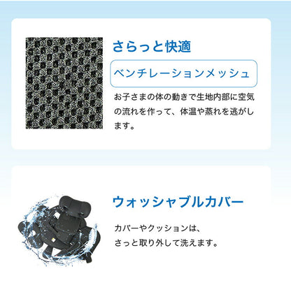 CG029 フィーカエボルブ ブラック 新安全基準R129適合 チャイルドシート 15カ月~12歳頃 76cm~150cm ISOFIX ジュニアシート 長く使える 洗える 取付簡単 キッズシート ベビーシート 赤ちゃん キッズ