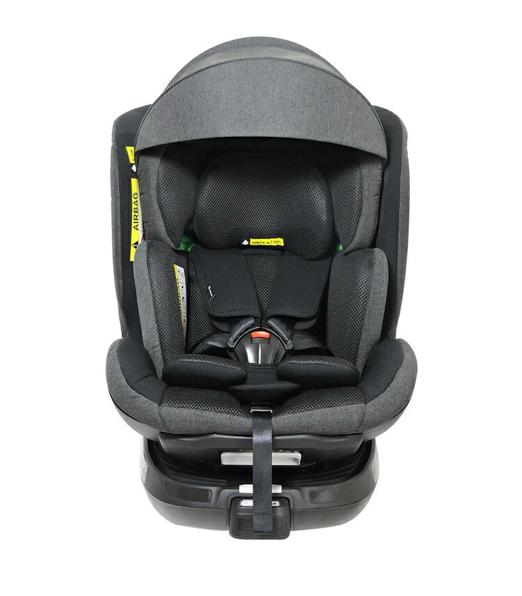 CW001 カイナロングR129 ブラック 新安全基準R129適合 チャイルドシート 新生児~7歳頃 40cm~125cm ISOFIX 回転式 ジュニアシート 長く使える 洗える 取付簡単 キッズシート ベビーシート 赤ちゃん