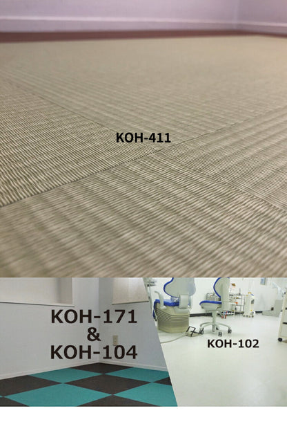フロアタイル 抗菌クラテツフロア 50×50cm 防炎 日本製 法人 滑り止め加工 接着剤不要 置くだけ 取り外し可能 石目/ストーン/大理石/モルタル/コンクリート/畳 全16色 [1ケース8枚入/約2平米](代引不可)