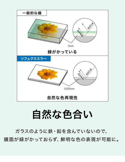 【割れないミラー】 リフェクスミラー ドア掛けタイプ 幅20 高さ120 鏡 日本製 姿見鏡 全身鏡 割れない鏡 地震対策 災害 防災 軽量(代引不可)