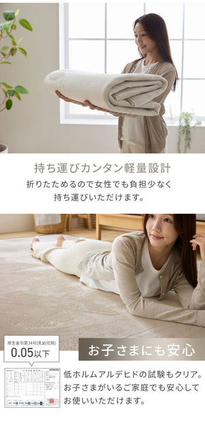 洗えるラグマット 200×300cm 長方形 滑り止め付 ホットカーペット対応 床暖房対応 北欧 モダン おしゃれ オールシーズン ウォッシャブル ラグマット ラグカーペット リビング 絨毯 マット ラグ