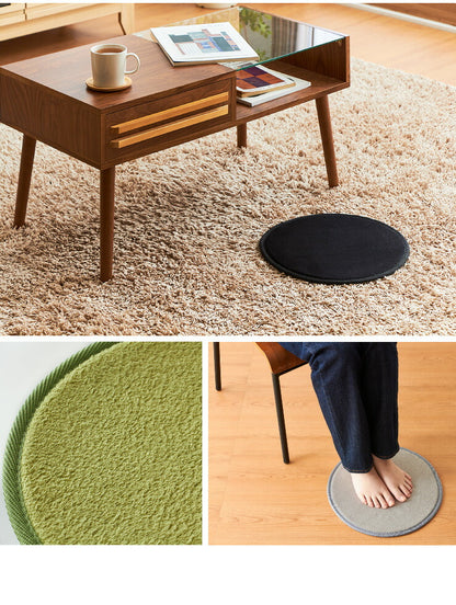 洗える チェアパッド 1枚単品 直径35cm フランネル 円形 チェアーパッド オールシーズン 35R 丸 マイクロファイバー 韓国インテリア