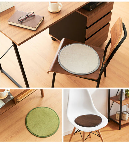 洗える チェアパッド 1枚単品 直径35cm フランネル 円形 チェアーパッド オールシーズン 35R 丸 マイクロファイバー 韓国インテリア