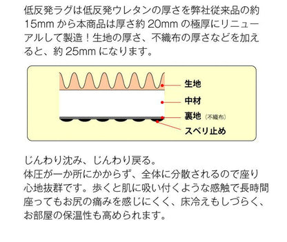 ラグ 円形 低反発 直径200cm 極厚25mm 洗える ラグ 厚手 滑り止め 低反発マット マットリビング 春 夏 用(代引不可)