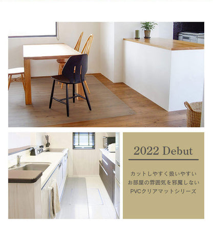 ダイニングマット 180×180cm 撥水 クリア 抗菌 防臭 防カビ 厚1.5mm 床 保護 傷防止マット 拭ける フロアマット テーブルマット クリアマット 透明マット チェアマット(代引不可)
