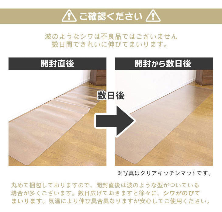 ダイニングマット 45×180cm 撥水 クリア 抗菌 防臭 防カビ 厚1.5mm 床 保護 傷防止マット 拭ける フロアマット テーブルマット クリアマット 透明マット チェアマット(代引不可)