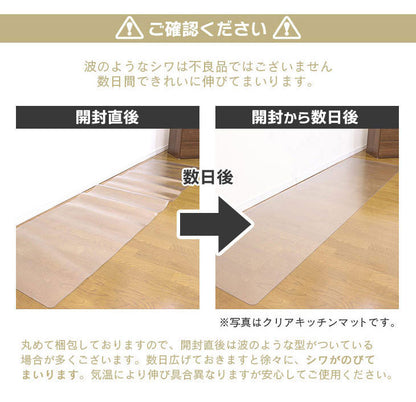 ダイニングマット 45×240cm 撥水 クリア 抗菌 防臭 防カビ 厚1.5mm 床 保護 傷防止マット 拭ける フロアマット テーブルマット クリアマット 透明マット チェアマット(代引不可)