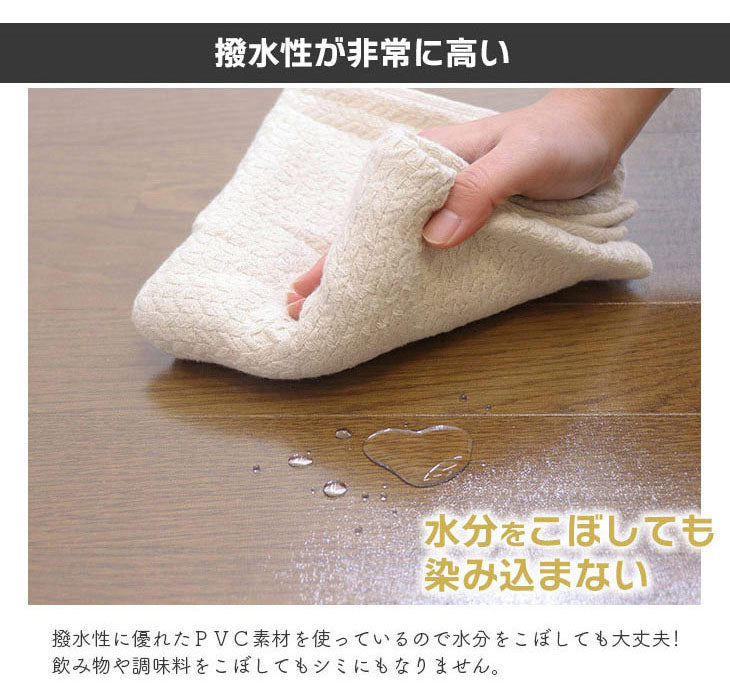 ダイニングマット 60×120cm 撥水 クリア 抗菌 防臭 防カビ 厚1.5mm 床 保護 傷防止マット 拭ける フロアマット テーブルマット クリアマット 透明マット チェアマット(代引不可)