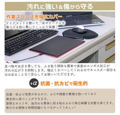 ダイニングマット 60×80cm 撥水 クリア 抗菌 防臭 防カビ 厚1.5mm 床 保護 傷防止マット 拭ける フロアマット テーブルマット クリアマット 透明マット チェアマット(代引不可)