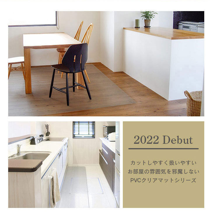 ダイニングマット 65×70cm 撥水 クリア 抗菌 防臭 防カビ 厚1.5mm 床 保護 傷防止マット 拭ける フロアマット テーブルマット クリアマット 透明マット チェアマット(代引不可)