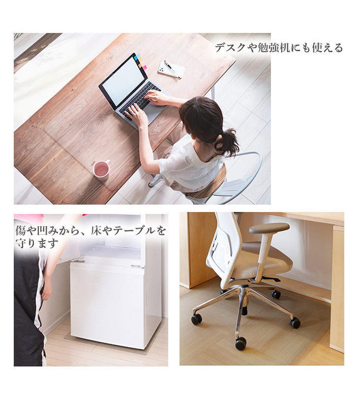 ダイニングマット 65×70cm 撥水 クリア 抗菌 防臭 防カビ 厚1.5mm 床 保護 傷防止マット 拭ける フロアマット テーブルマット クリアマット 透明マット チェアマット(代引不可)