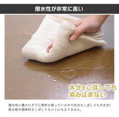 ダイニングマット 65×70cm 撥水 クリア 抗菌 防臭 防カビ 厚1.5mm 床 保護 傷防止マット 拭ける フロアマット テーブルマット クリアマット 透明マット チェアマット(代引不可)