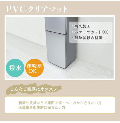 ダイニングマット 65×70cm 撥水 クリア 抗菌 防臭 防カビ 厚1.5mm 床 保護 傷防止マット 拭ける フロアマット テーブルマット クリアマット 透明マット チェアマット(代引不可)