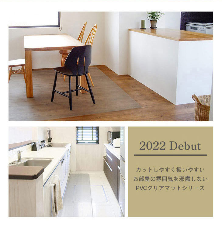 ダイニングマット 70×75cm 撥水 クリア 抗菌 防臭 防カビ 厚1.5mm 床 保護 傷防止マット 拭ける フロアマット テーブルマット クリアマット 透明マット チェアマット(代引不可)