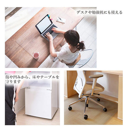 ダイニングマット 70×75cm 撥水 クリア 抗菌 防臭 防カビ 厚1.5mm 床 保護 傷防止マット 拭ける フロアマット テーブルマット クリアマット 透明マット チェアマット(代引不可)