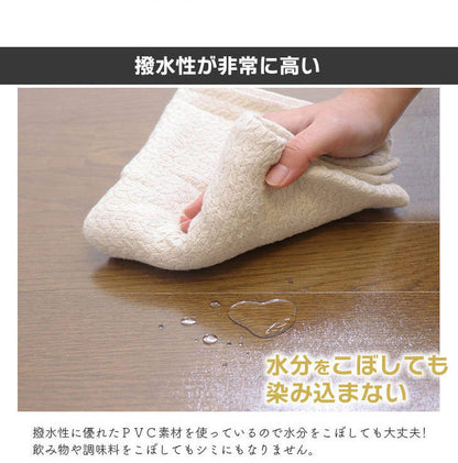 ダイニングマット 75×120cm 撥水 クリア 抗菌 防臭 防カビ 厚1.5mm 床 保護 傷防止マット 拭ける フロアマット テーブルマット クリアマット 透明マット チェアマット(代引不可)