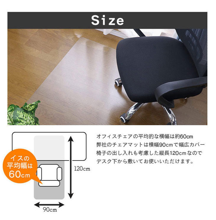 ダイニングマット 90×120cm 撥水 クリア 抗菌 防臭 防カビ 厚1.5mm 床 保護 傷防止マット 拭ける フロアマット テーブルマット クリアマット 透明マット チェアマット(代引不可)