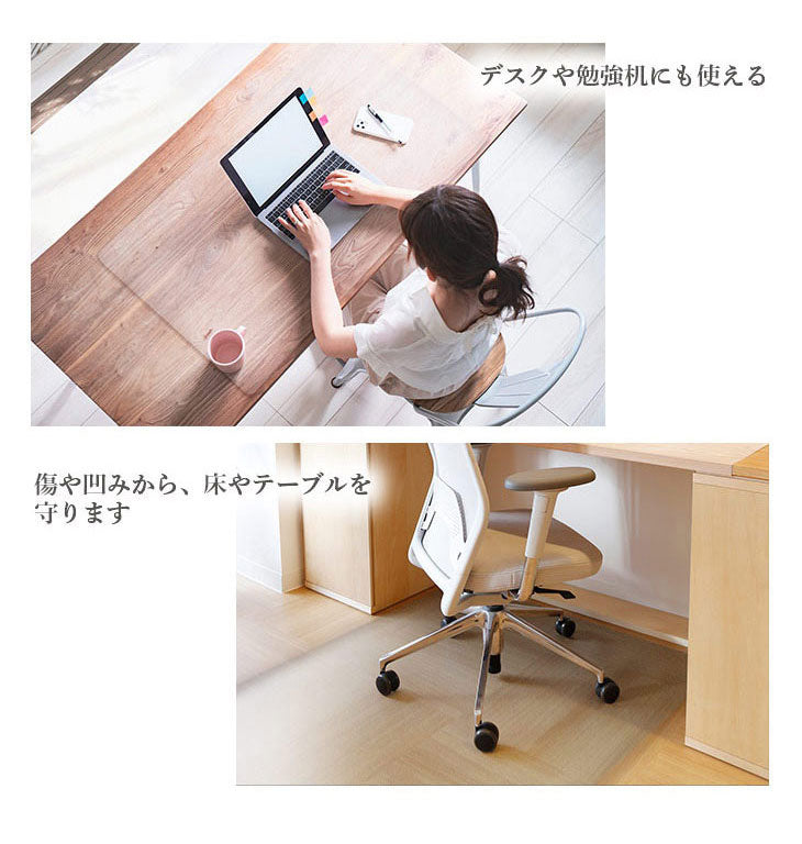 ダイニングマット 90×120cm 撥水 クリア 抗菌 防臭 防カビ 厚1.5mm 床 保護 傷防止マット 拭ける フロアマット テーブルマット クリアマット 透明マット チェアマット(代引不可)