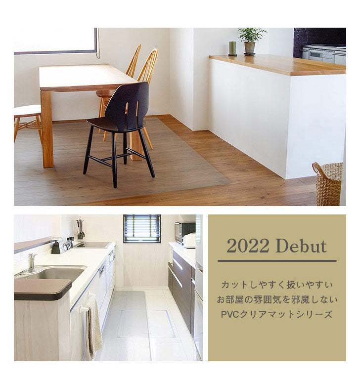 ダイニングマット 90×150cm 撥水 クリア 抗菌 防臭 防カビ 厚1.5mm 床 保護 傷防止マット 拭ける フロアマット テーブルマット クリアマット 透明マット チェアマット(代引不可)