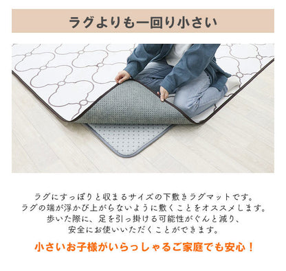 下敷きラグ 115×170cm 四層構造アルミシート入り ラグマット 低反発 厚20mm 防音 フロア 床 滑り止め付き 裏表 厚手 ふかふか すべらない 北欧 ウレタン アルミシート(代引不可)