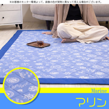 冷感キルトラグ 190×240cm ウレタン10mm 厚手 ひんやりマット ラグマット ひんやり ラグカーペット 夏用 洗える 韓国インテリア (代引不可)