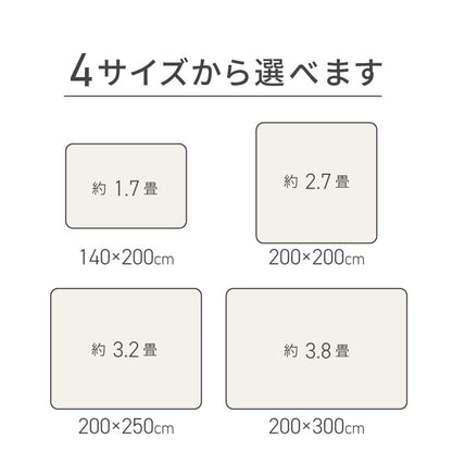 極厚高反発ラグ 200×200cm 極厚25mm 正方形 フランネル 撥水 防音 滑り止め付 クッション性 マイクロファイバー オールシーズン ラグ ラグマット マット カーペット ラグカーペット ウレタン【