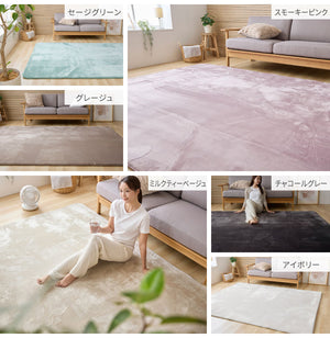 極厚高反発ラグ 200×200cm 極厚25mm 正方形 フランネル 撥水 防音 滑り止め付 クッション性 マイクロファイバー オールシーズン ラグ ラグマット マット カーペット ラグカーペット ウレタン
