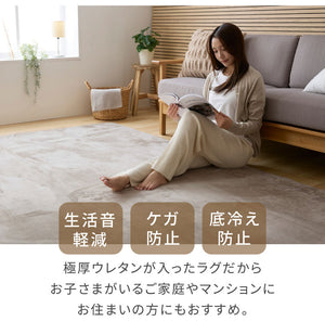 極厚高反発ラグ 200×200cm 極厚25mm 正方形 フランネル 撥水 防音 滑り止め付 クッション性 マイクロファイバー オールシーズン ラグ ラグマット マット カーペット ラグカーペット ウレタン