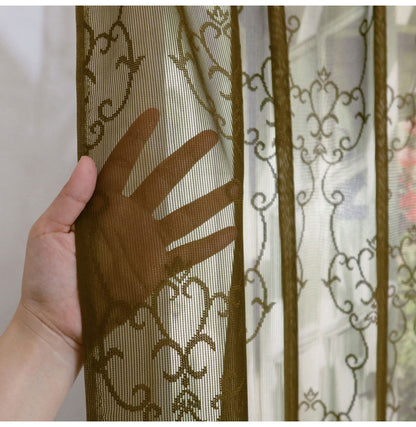 ミラーレースカーテン UVカット 日本製 40サイズ 幅100 幅150 幅200 レースカーテン ダマスク柄 ブラウン おしゃれ 洗濯OK 昼間見えにくい 賃貸 採光 国産 洗える カーテン(代引不可)