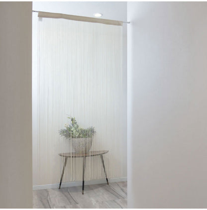 のれん 日本製 幅80cm 丈150cm 間仕切り 紐のれん ひものれん カーテン 北欧 暖簾 小窓 キッチン リビング 玄関 洗面所 目隠し ひもスクリーン 和風 洋風 タペストリー ネイビー ベージュ(代引不可)