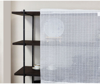 日本製 小窓レースカーテン 約巾70cm×丈120cm カフェカーテン 目隠し 人気 リゾート シンプル 小窓用 縦長 幅のせまい 共生地リボン付き キッチン トイレ 出窓 程よい透け感 軽く光を採り入れる(代引不可)