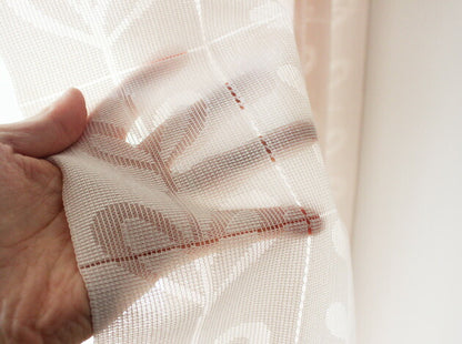 【日本製】 間仕切りカーテン フリーカット つっぱり式 北欧リーフ 遮熱 アコーディオン式 ウォッシャブル パーテーション 目隠し 間仕切り カーテン(代引不可)