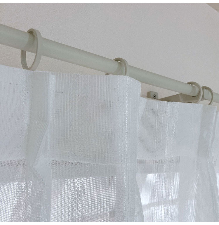 ミラーレースカーテン 防炎 日本製 40サイズ 幅100 幅150 幅200 レースカーテン UVカット ストライプ柄 ホワイト おしゃれ 洗濯OK 昼間見えにくい 賃貸 採光 国産 洗える カーテン(代引不可)