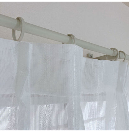 ミラーレースカーテン 防炎 日本製 40サイズ 幅100 幅150 幅200 レースカーテン UVカット ストライプ柄 ホワイト おしゃれ 洗濯OK 昼間見えにくい 賃貸 採光 国産 洗える カーテン(代引不可)