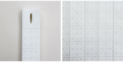 日本製 巾100cm×丈115cm ホワイト パタパタ アコーディオンカフェカーテン ドット柄 ハサミでカット 程よい透け感 取り付け簡単(代引不可)