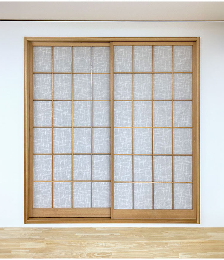 日本製 障子に貼るレース カスリ調 幅100cm×丈200cm 2枚組 UVカット 破れにくい 簡単に貼れる 断熱・保温効果 花粉キャッチ 外から見られにくい 両面テープ2個付き(代引不可)